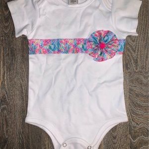 Lilly Pulitzer Bow Onesie